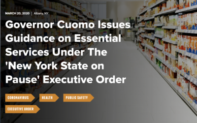 Governor Cuomo Issues Guidance on Essential Services